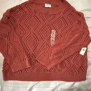 Old Navy Open Knit Women's Sweater - Rust